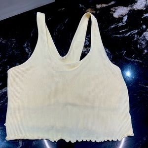 Spiritual Gangster Baby Yellow Crop tank with built in bra